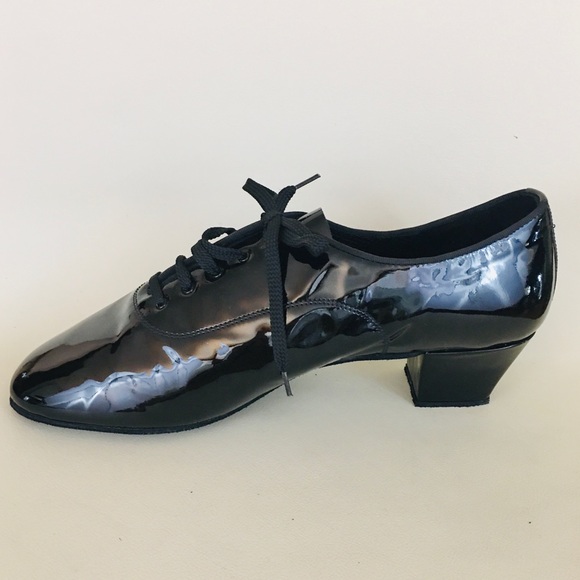 Men’s patent leather Latin dance shoes - Picture 1 of 7
